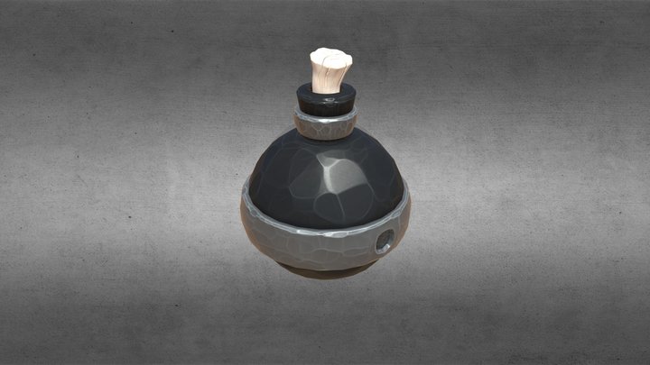 Stylized smoke bomb 3D Model