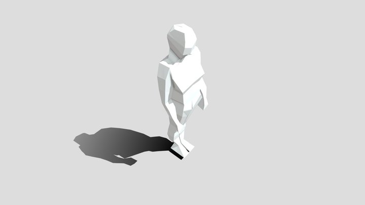 Low-Poly Person With Armatures 3D Model