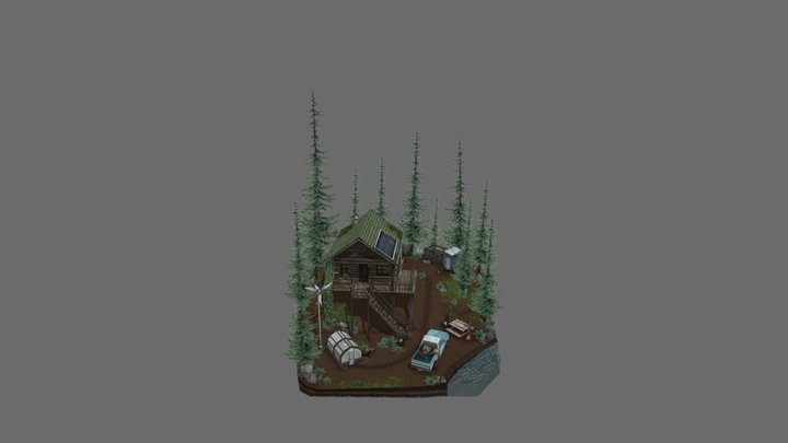 DAE Diorama - Eco House 3D Model