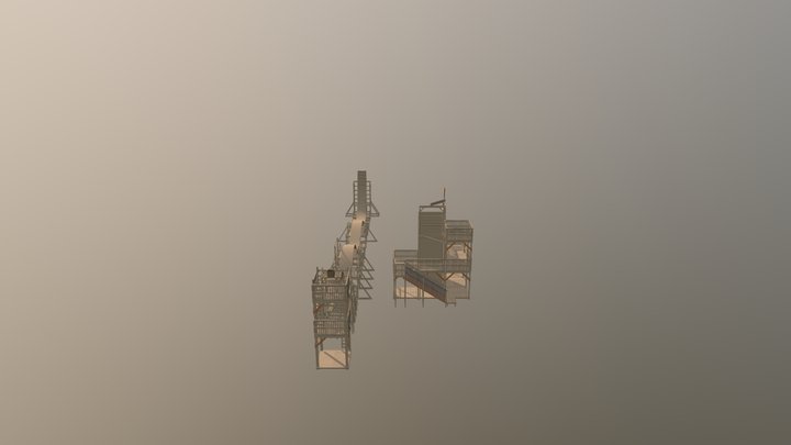 EAsT camPUS 2022 Fort and Rollercoaster 3D Model