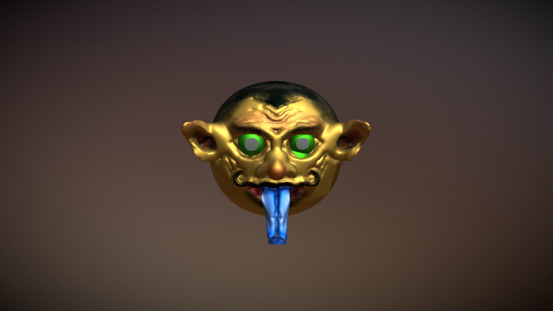 Creepy Gold Face