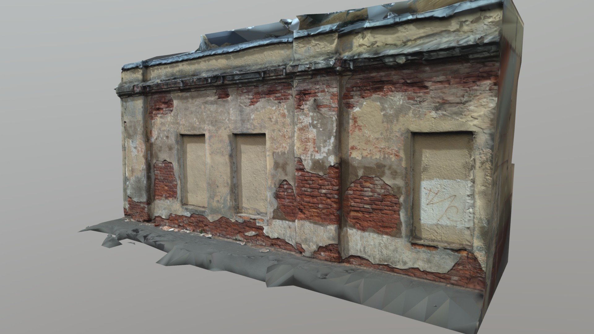 Broken Brick Wall [RAW] - Download Free 3D model by Zende [f358ec8 ...