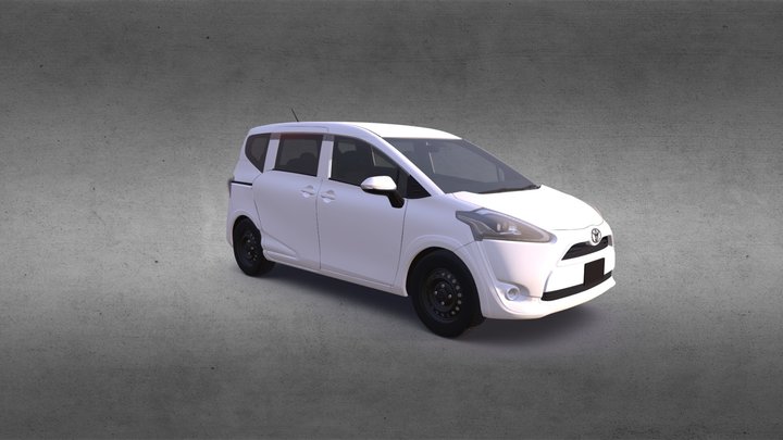 toyota sienta with standard rims 3D Model