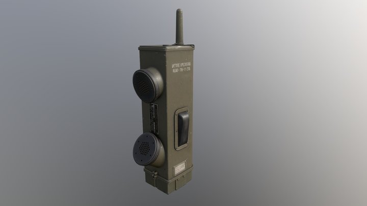 Portable radio station Motorolla SCR-536 3D Model