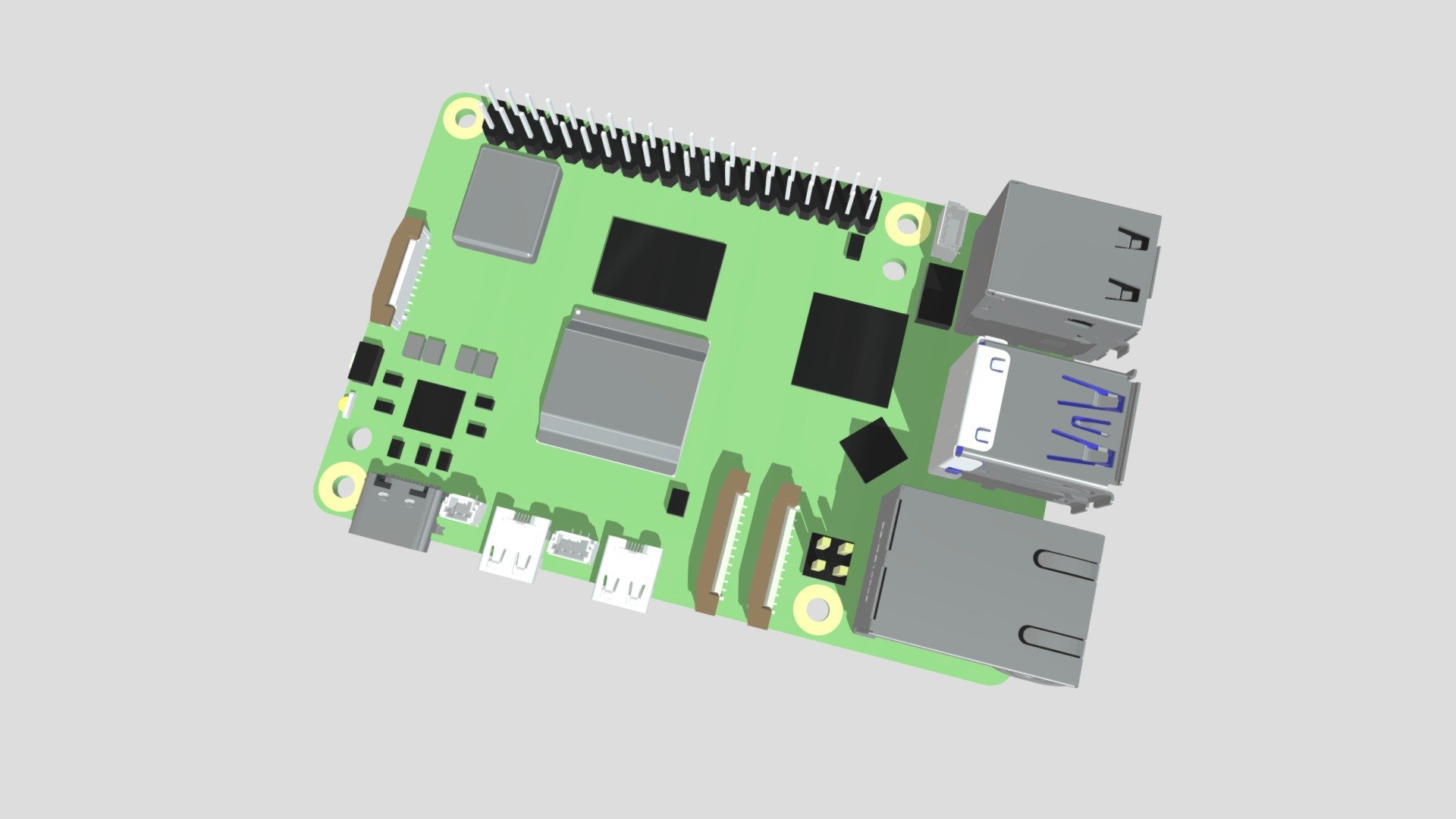 Raspberry Pi 5 - schematic model - Download Free 3D model by avredu ...