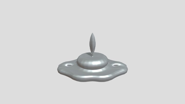 Egg-shaped candle 3D Model