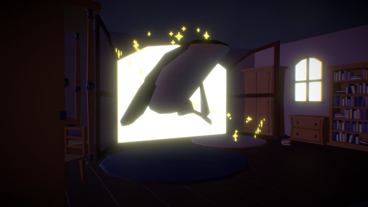 room with a little friend :DDD 3D Model