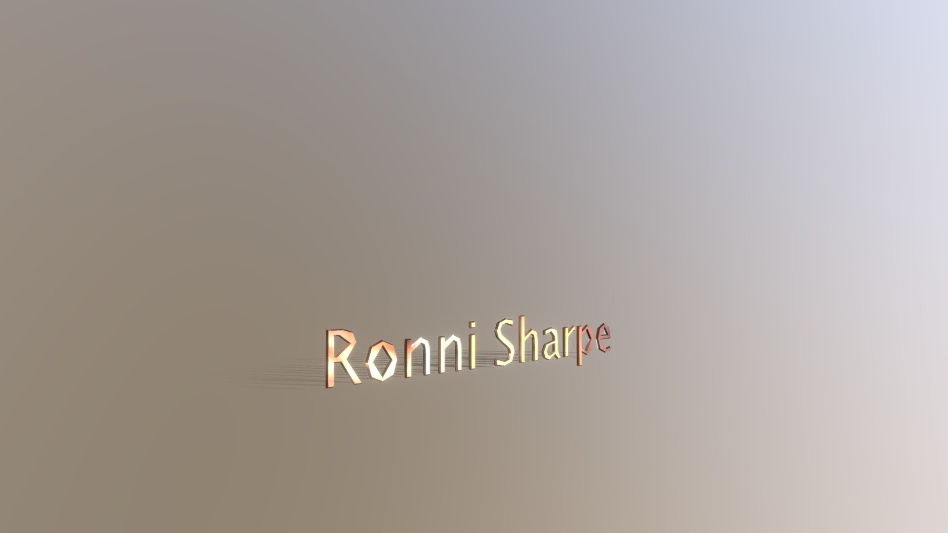 Ronni's signature - 3D model by Ronni (@ronnisharpe) [f35f960] - Sketchfab