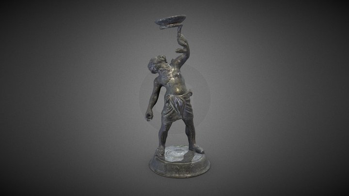 Grand Tour Bronze Bacchus with snake 3D Model