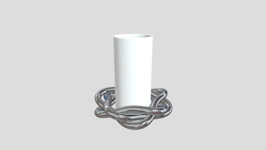 Candle With Metal Decoration Element