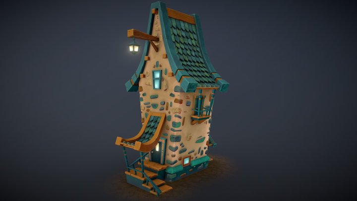 Stylized hut 3D Model