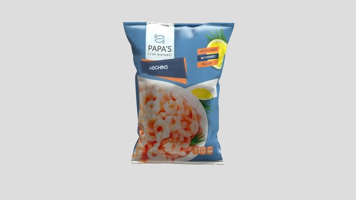 Shrimp Package Design 3D Model