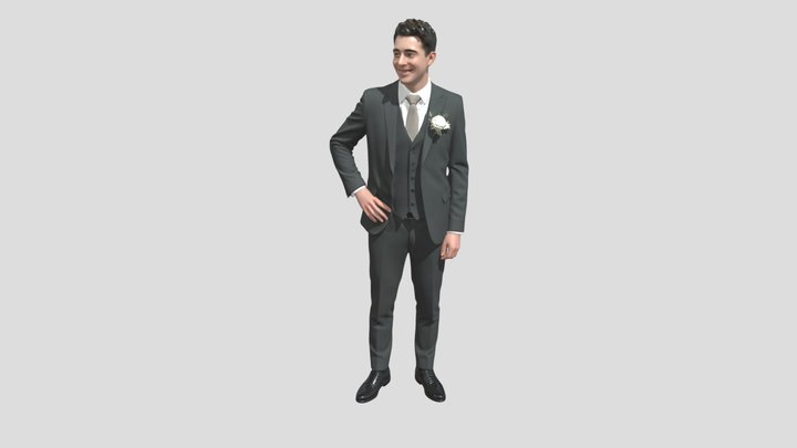 Groom in a Gray Suit – Modelo 3D gratuito STL
