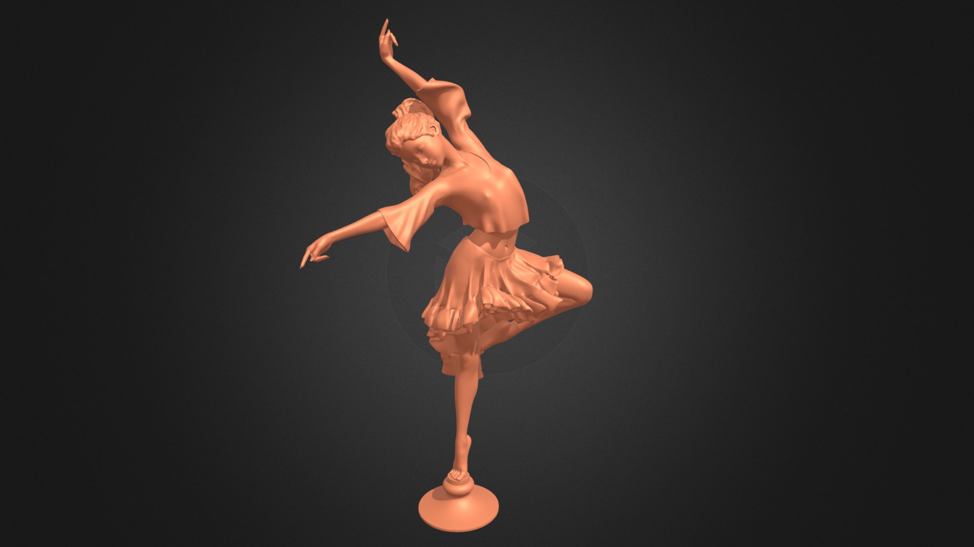 3D model Agnia. 3D print model. - This is a 3D model of the Agnia. 3D print model.. The 3D model is about a statue of a woman dancing.