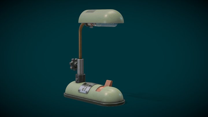 Retro table lamp 3D Model