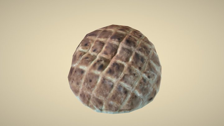 Low poly pita bread asset 3D Model