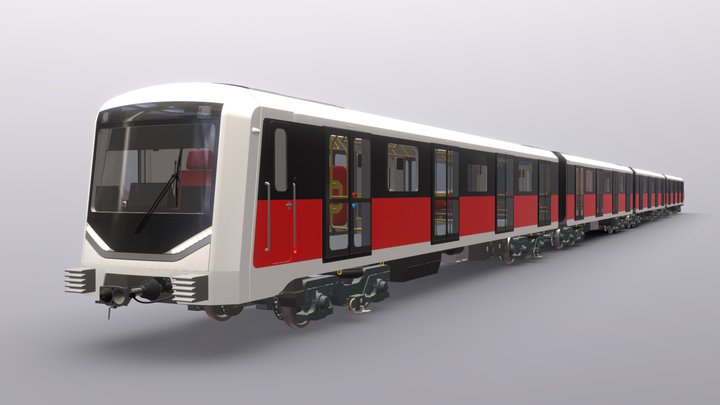 Subway Metro Train Concept [High Poly] 3D Model