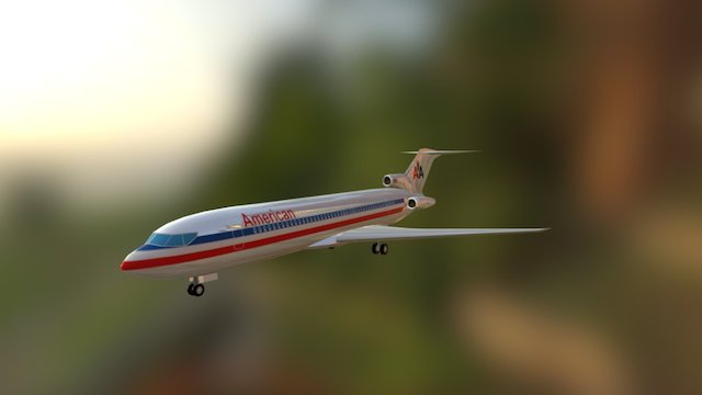 727 American Airlines (Cities Skylines) 3D Model