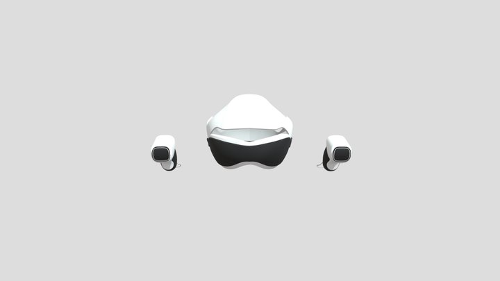 VR Headset & Controller 3D Model
