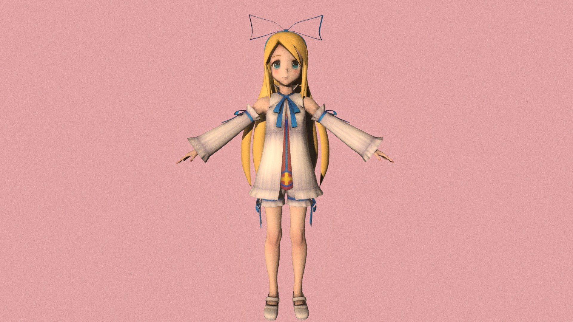 T Pose Rigged Model Of Flonne Buy Royalty Free 3d Model By 3d Anime