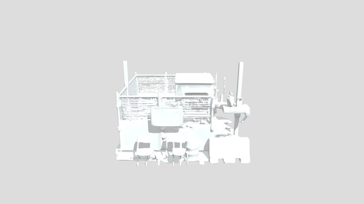 arricade checkpoint, isolated as a floating 3D 3D Model