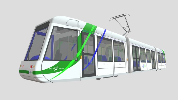 Alstom Citadis 202 C class Melbourne tram 3D Model