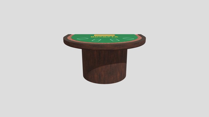 Casino Poker Table 3D Model