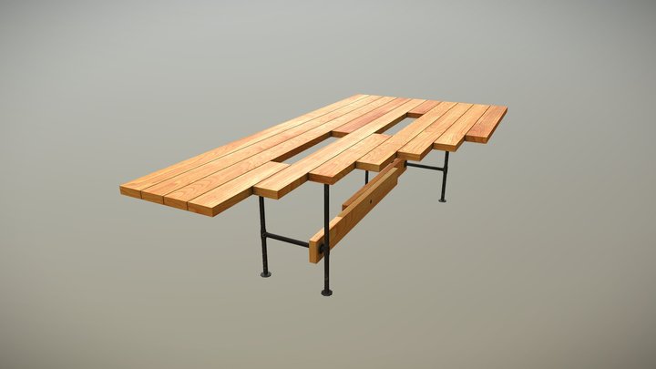 900lbs | Meeting Room Table (XR) 3D Model