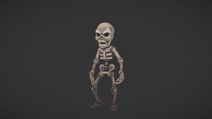 Basic Toon Skeleton 3D Model