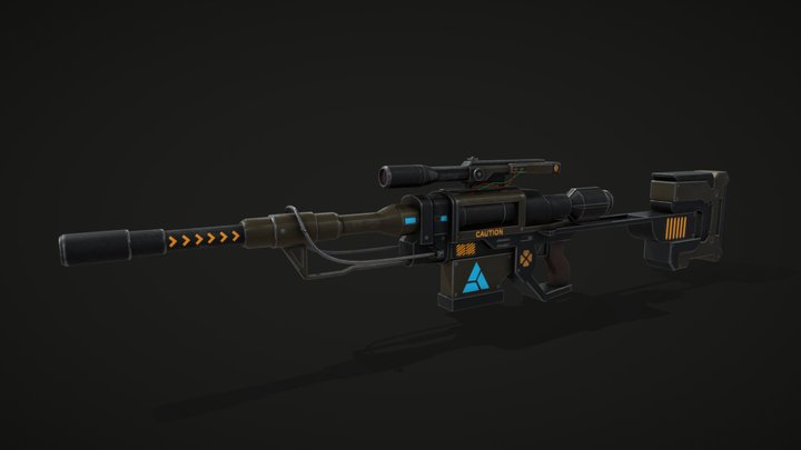 Sci-Fi Sniper 3D Model