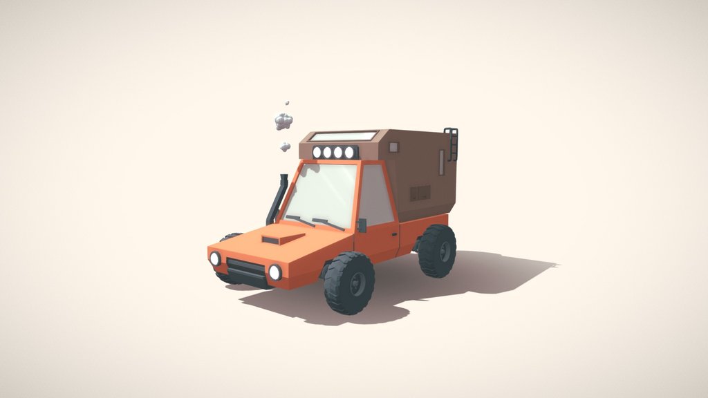 Low-poly truck (car "Drifter")