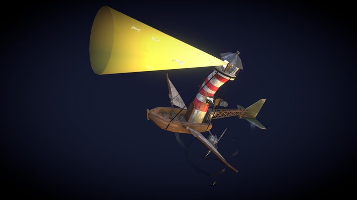 World Skills 2022 flying house 'Bird watch' 3D Model