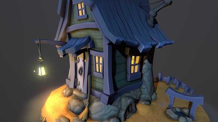 Cabin On The Edge 3D Model