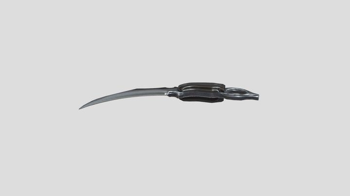 curved blade knife 3D Model