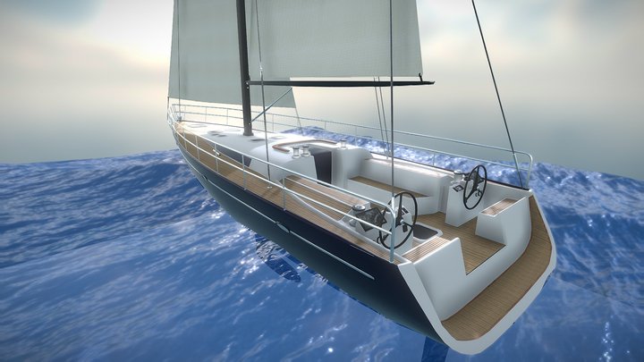 Sail yacht 3D Model