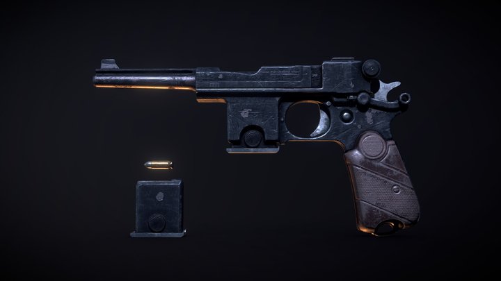 Bergmann Bayard Gun 3D Model