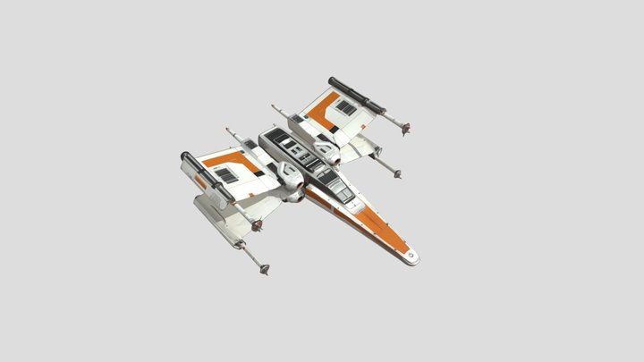 Xwing starfighter spaceship 3D Model