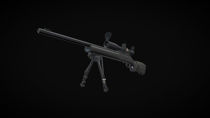 Sniper Rifle_T93 3D Model
