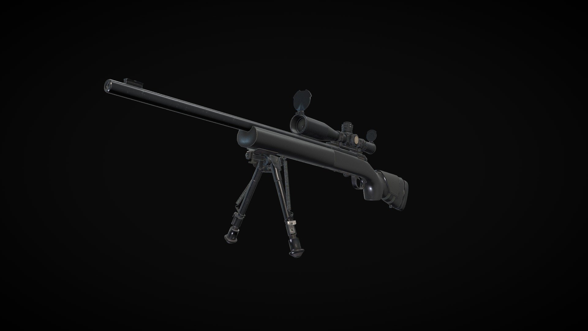 Sniper Rifle_T93 - 3D model by BXR_ART [f37ee88] - Sketchfab