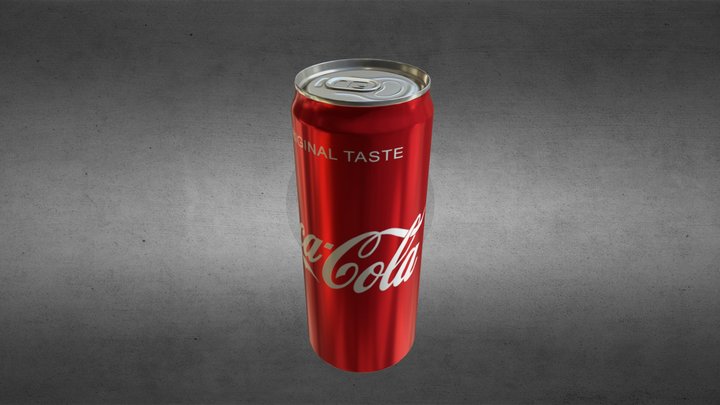 Coca-Cola Sleek Can 3D Model