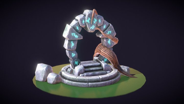 Magic Portal Ruins 3D Model