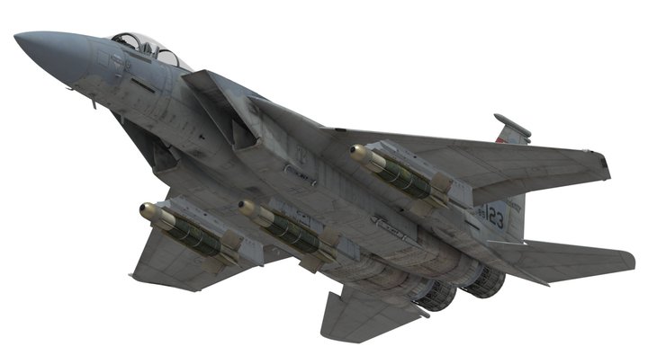 F-15C MSIP II with GBU-8 HOBOS – Kostenloses 3D-Modell STL