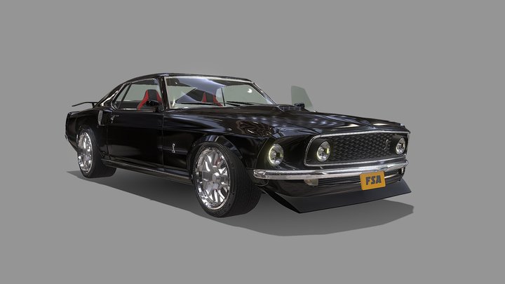 Ford Mustang Mach 1 1969 SHELBY FSA Project 3D Model