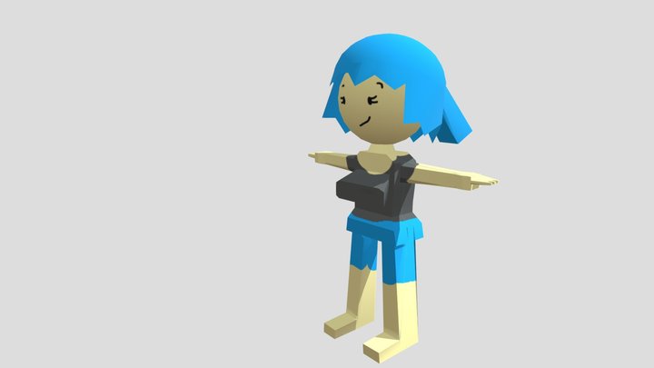 Cute Girl 3D Model
