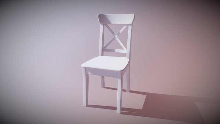 IKEA Ingolf Chair white 3D Model