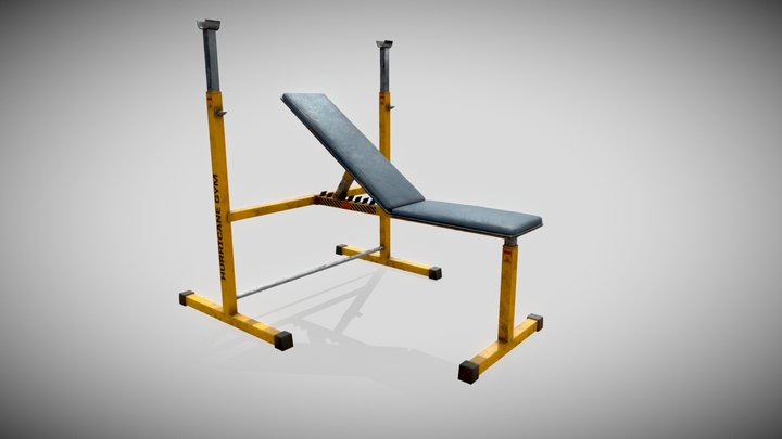 Bench Press Gym Equipment 3D Model