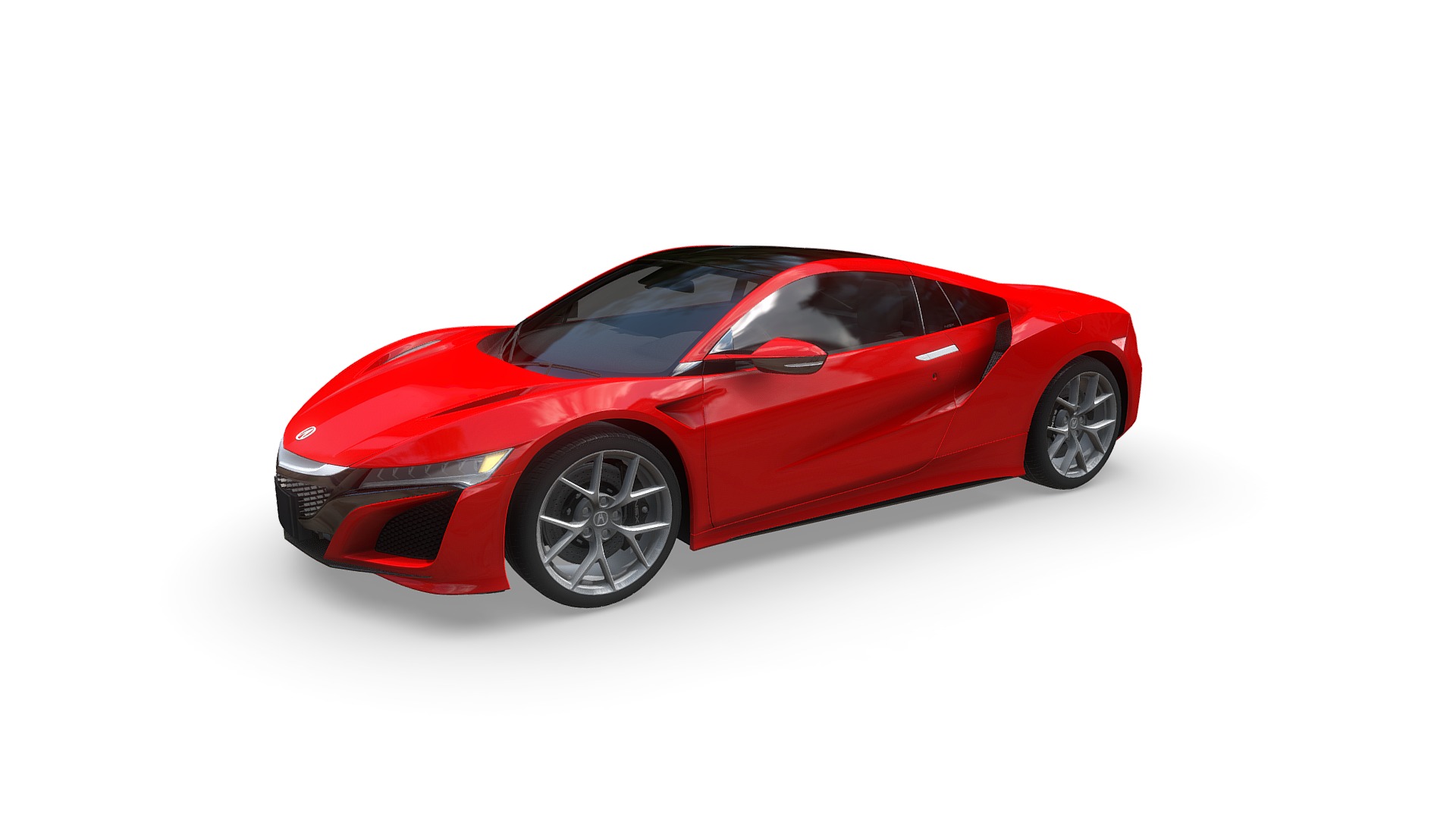 3D model Acura NSX 2016-2019 – duplicated version - This is a 3D model of the Acura NSX 2016-2019 - duplicated version. The 3D model is about a red sports car.