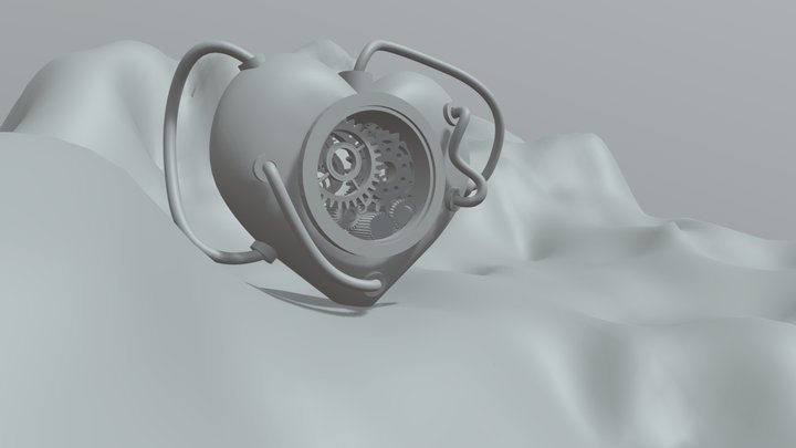 Steam Heart 3D Model