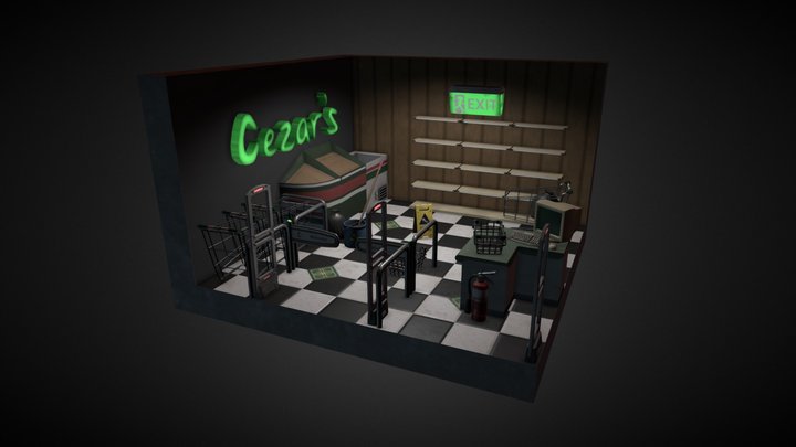 Cezar's Supermarket 3D Model