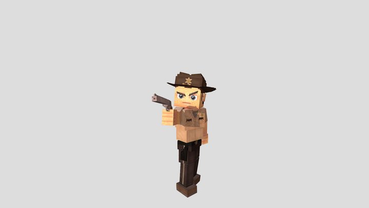 Rick Grimes | Season 1 | Hytale | Pose #1 3D Model
